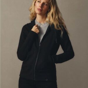 American Giant Women's Vault Classic Full Zip - Stealth Black Medium